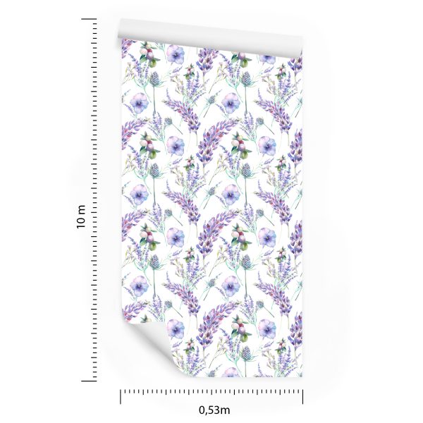 Behang Paarse Lavendelplanten - Afbeelding 8