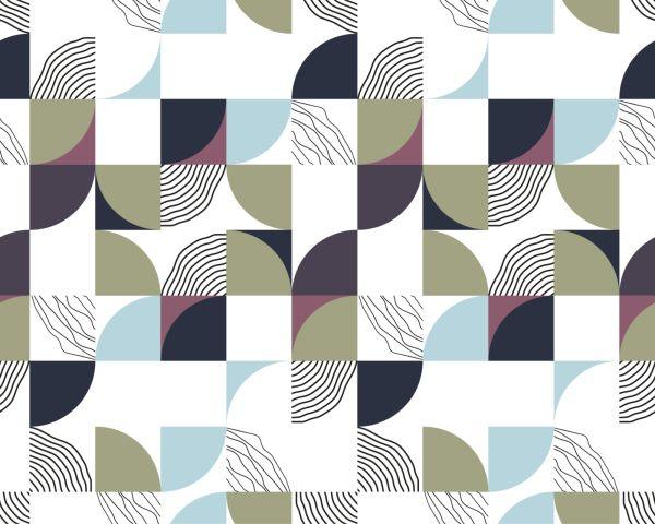 Behang Kleurrijke Geometrische Abstractie - Afbeelding 2