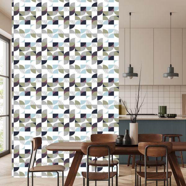Behang Kleurrijke Geometrische Abstractie - Afbeelding 4