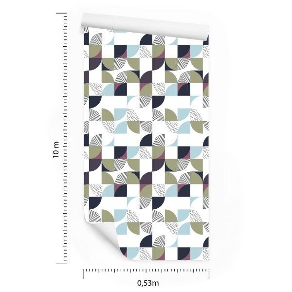 Behang Kleurrijke Geometrische Abstractie - Afbeelding 8