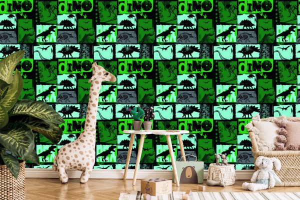 Behang Jeugdkamer Met Dinosaurussen - Afbeelding 5