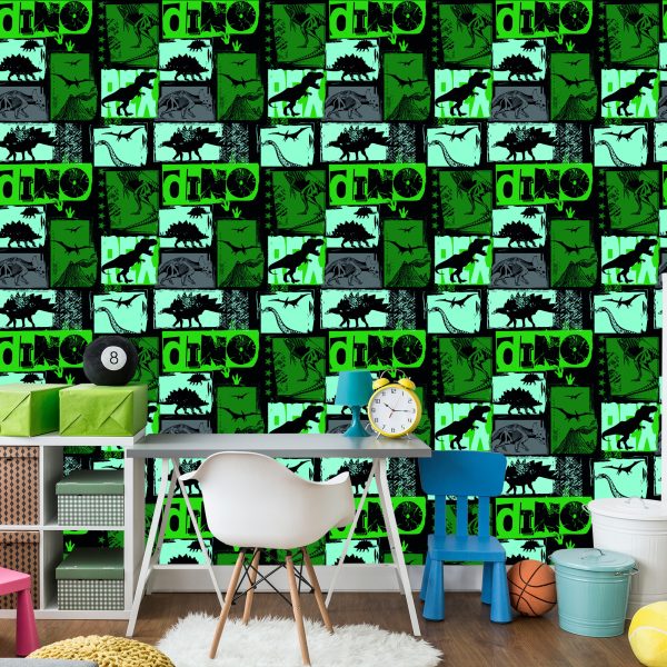 Behang Jeugdkamer Met Dinosaurussen - Afbeelding 4
