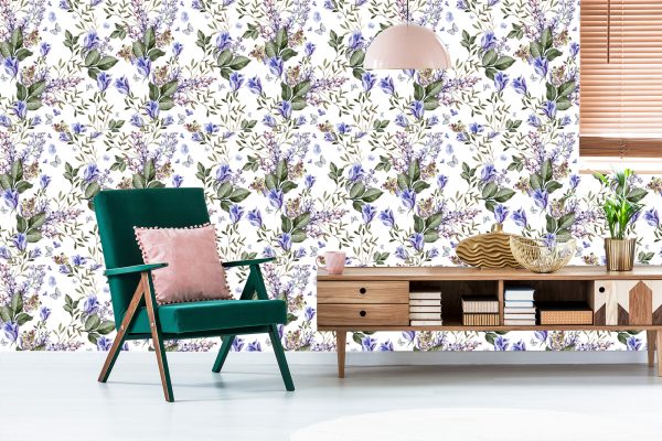 Behang Vlinders Tussen Lavendel - Afbeelding 6