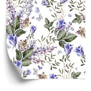 Behang Vlinders Tussen Lavendel