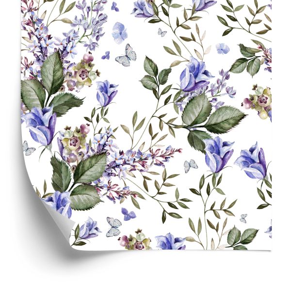 Behang Vlinders Tussen Lavendel