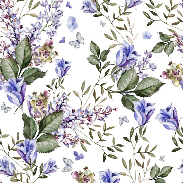 Behang Vlinders Tussen Lavendel - Afbeelding 2