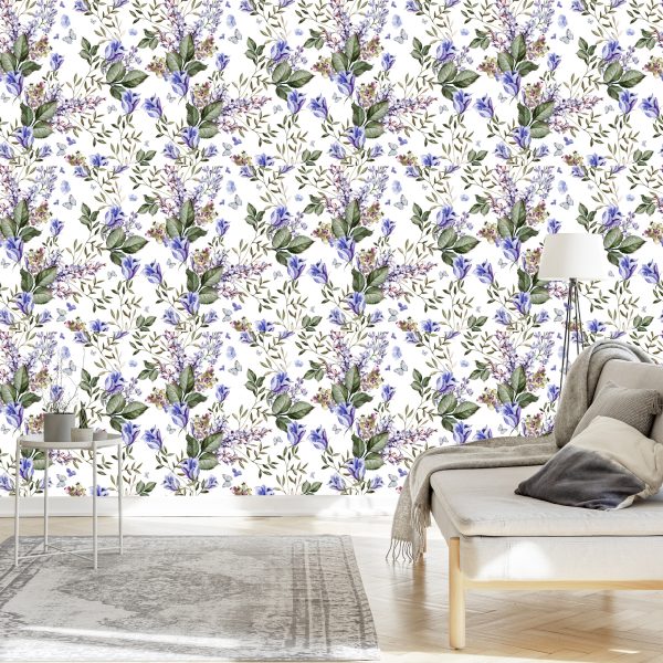 Behang Vlinders Tussen Lavendel - Afbeelding 3
