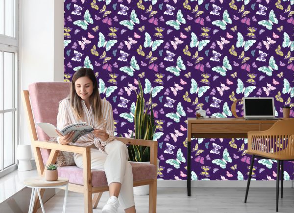 Behang Kleurrijke Natuurvlinders Voor De Babykamer - Afbeelding 7