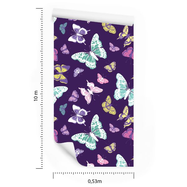 Behang Kleurrijke Natuurvlinders Voor De Babykamer - Afbeelding 8