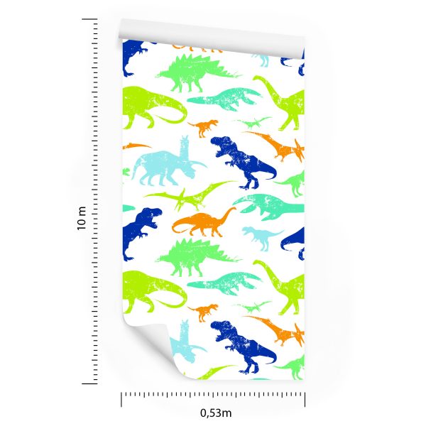 Behang Kleurrijke Dinosaurussen Kinderkamer - Afbeelding 8