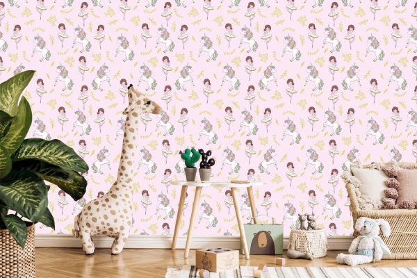 Behang Voor Kinderen - Eenhoorns En Ballerina's - Afbeelding 5