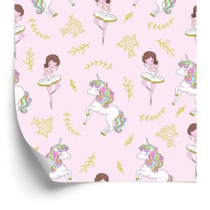 Behang Voor Kinderen - Eenhoorns En Ballerina's