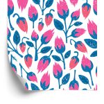 Behang Bloemen In Retrostijl