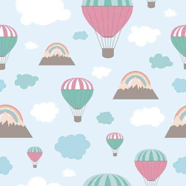 Behang Ballonnen Over De Bergen - Afbeelding 2