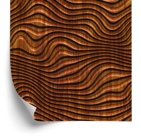 Behang Houten 3D-Patroon