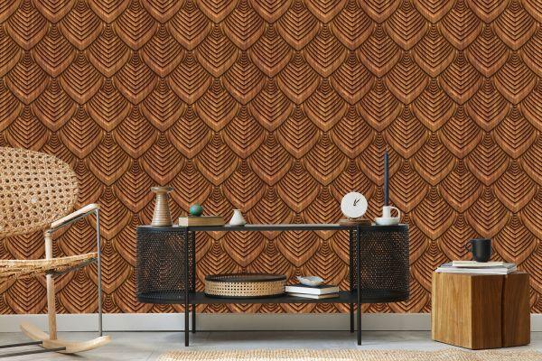 Behang Houten 3D-Ornament - Afbeelding 5