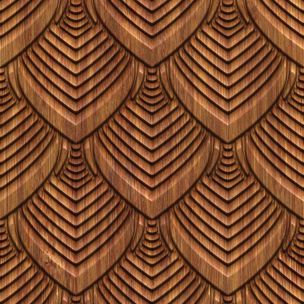 Behang Houten 3D-Ornament - Afbeelding 2