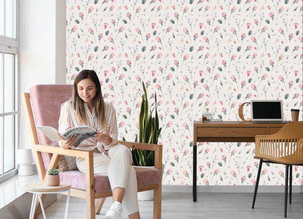 Behang Vintage Rozen Bloemen - Afbeelding 7
