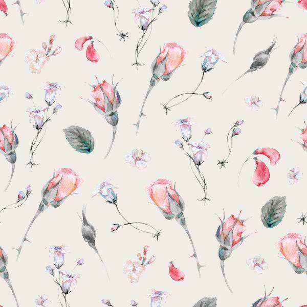 Behang Vintage Rozen Bloemen - Afbeelding 2