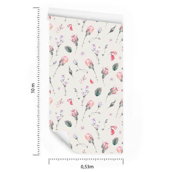 Behang Vintage Rozen Bloemen - Afbeelding 8