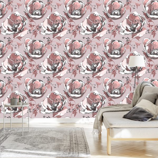 Behang Mooie Anemonen - Afbeelding 3