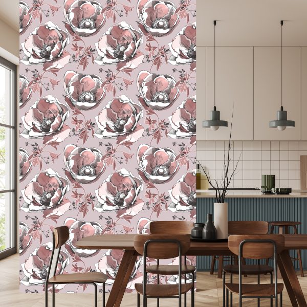 Behang Mooie Anemonen - Afbeelding 4