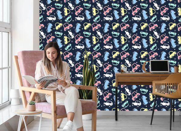 Behang In De Kleurrijke Kinderkamer Van Star Cars - Afbeelding 7