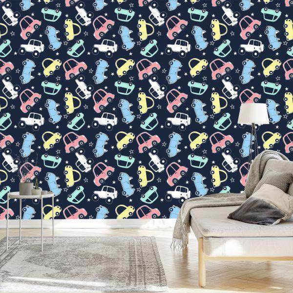 Behang In De Kleurrijke Kinderkamer Van Star Cars - Afbeelding 3