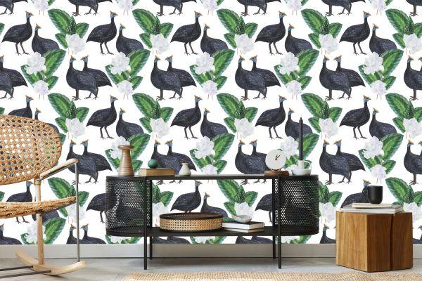 Behang Exotische Vogels En Planten - Afbeelding 5