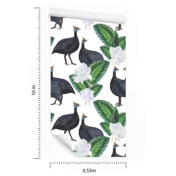 Behang Exotische Vogels En Planten - Afbeelding 8