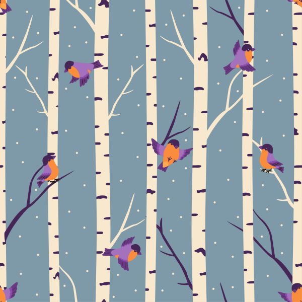 Behang Kleurrijke Vogels Tussen De Bomen - Afbeelding 2