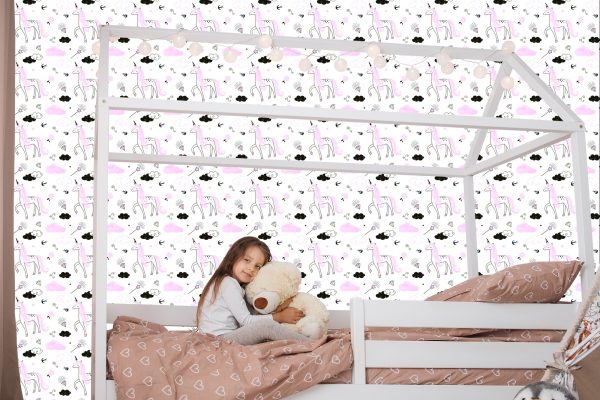 Behang Voor Meisjes Eenhoorns Wolken Diamanten - Afbeelding 7