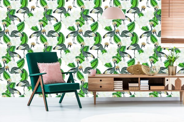 Behang Kraan En Planten - Afbeelding 6