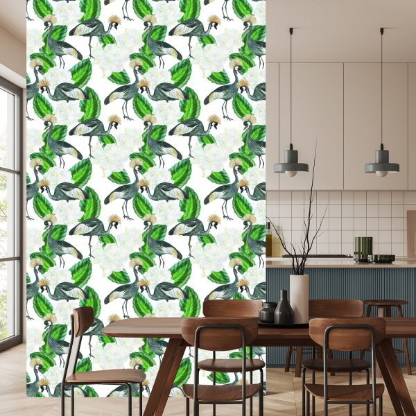 Behang Kraan En Planten - Afbeelding 4