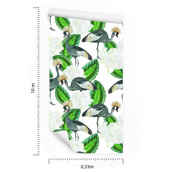 Behang Kraan En Planten - Afbeelding 8