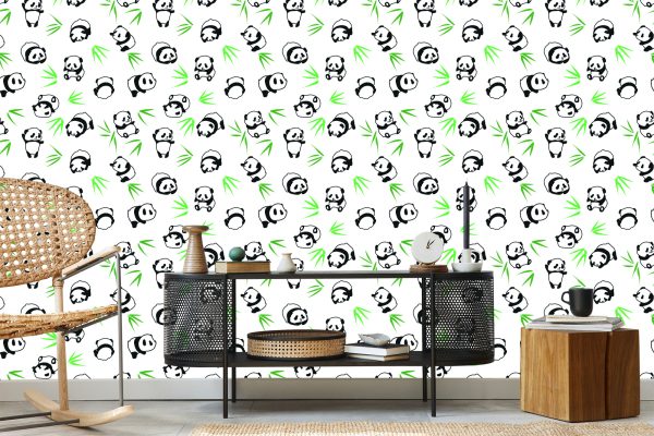 Behang Panda's Tussen Het Groen - Afbeelding 5