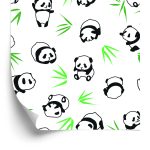 Behang Panda's Tussen Het Groen