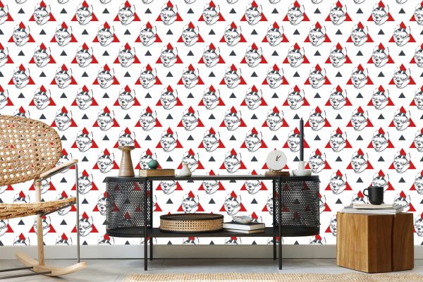 Behang Honden En Driehoeken - Afbeelding 5