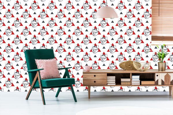 Behang Honden En Driehoeken - Afbeelding 6
