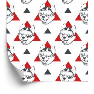 Behang Honden En Driehoeken
