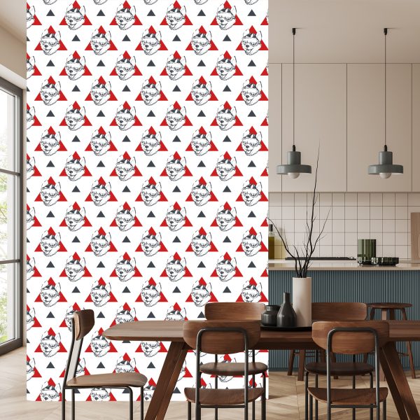 Behang Honden En Driehoeken - Afbeelding 4