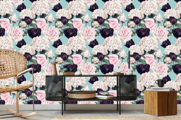 Behang Rozen In Gedempte Kleuren - Afbeelding 5