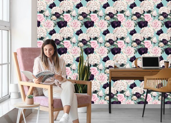 Behang Rozen In Gedempte Kleuren - Afbeelding 7