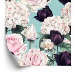 Behang Rozen In Gedempte Kleuren