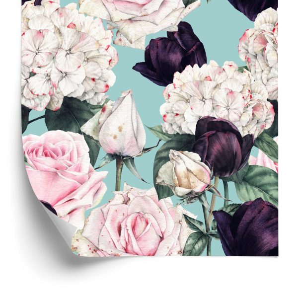Behang Rozen In Gedempte Kleuren