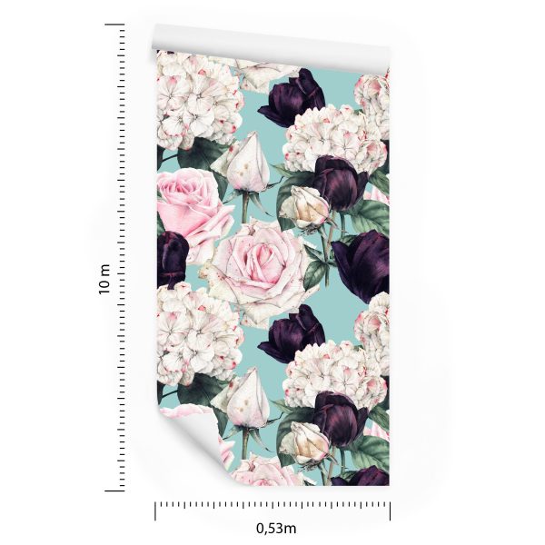Behang Rozen In Gedempte Kleuren - Afbeelding 8