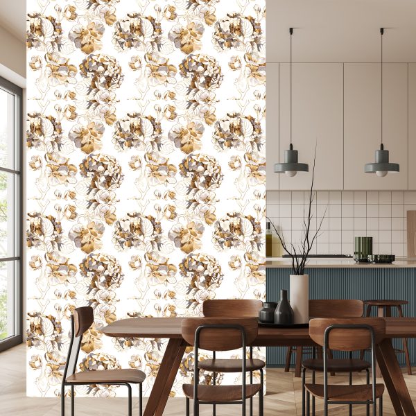 Behang Kersenbloesem Hortensia - Afbeelding 4