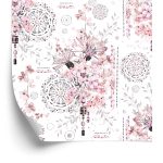 Behang Bloemen En Ornamenten