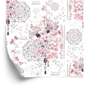 Behang Bloemen En Ornamenten
