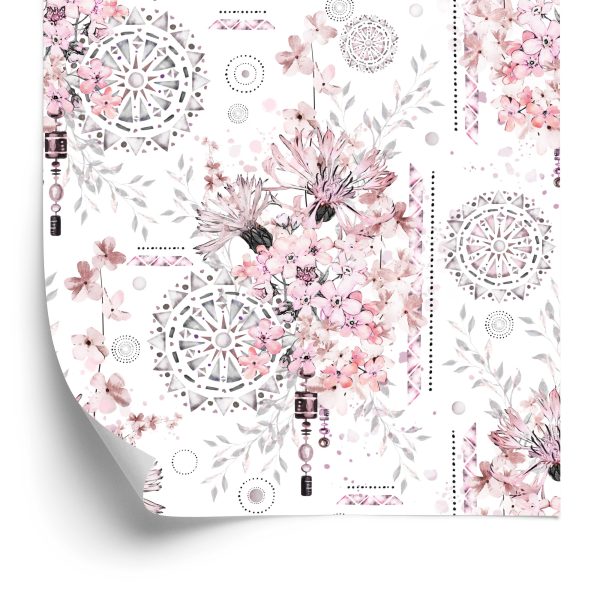 Behang Bloemen En Ornamenten